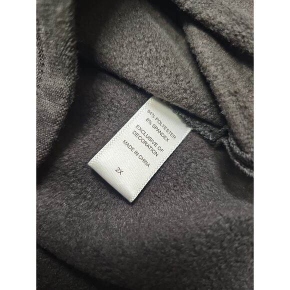 Cuddl Duds Shirt Womens 2X Black & Animal Print Turtle Neck Oversized - Picture 5 of 7